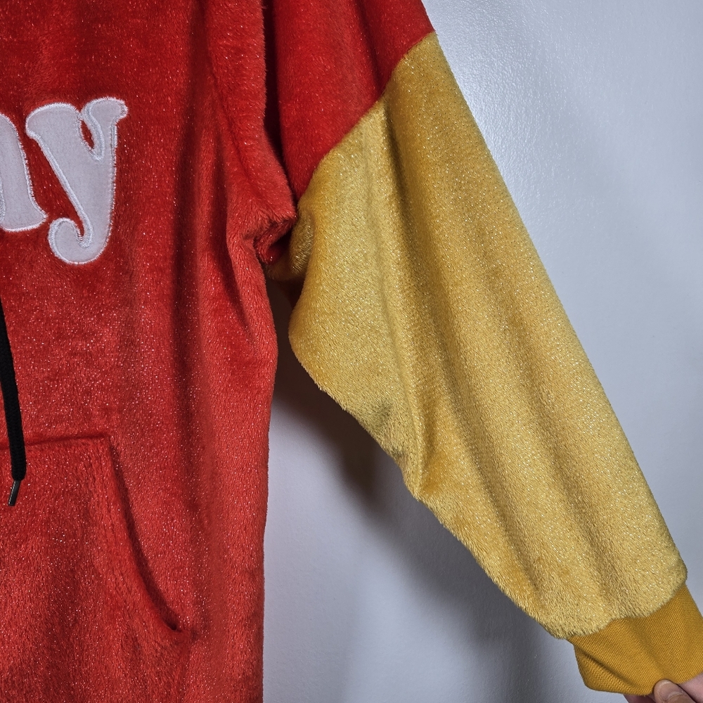 Disney Winnie The Pooh Hunny Character Soft Fleece Long Hoodie Sweater Medium - Picture 8 of 16